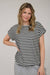 Striped Knit Top in Black and White