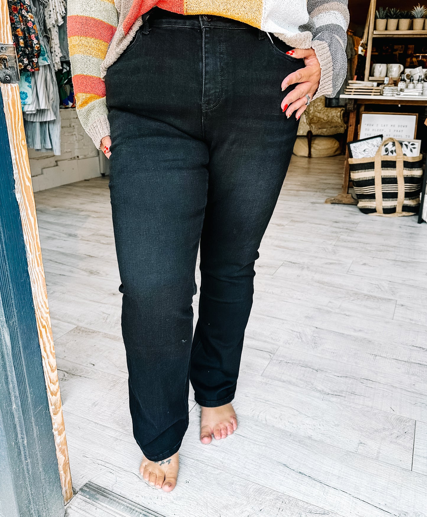 Bootcut jeans in Black by Lovevet