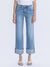 High Rise Medium Light Wash Cuffed Slim Wide Leg by Flying Monkey