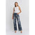High Rise Wide Leg Denim in Floral Blue by MICA