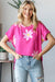 Floral & Fuchsia Knit Top