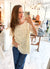 Smock Front Embroidery Short Sleeve Blouse in Natural