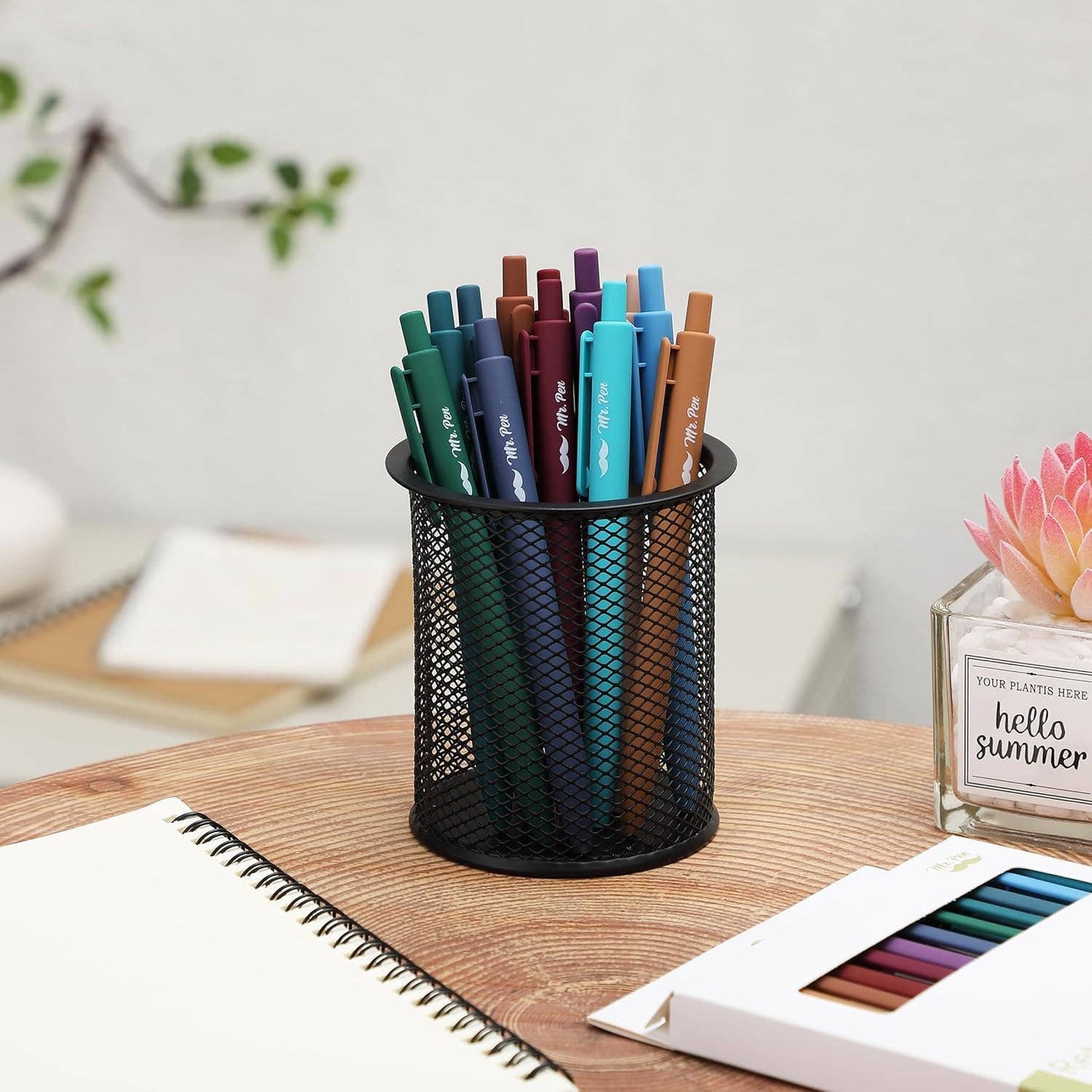 12 Pack Dark Vintage Retractable Gel Pens, 0.7mm Fine Tip