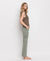 High Rise Cargo Straight Jean in Army Green