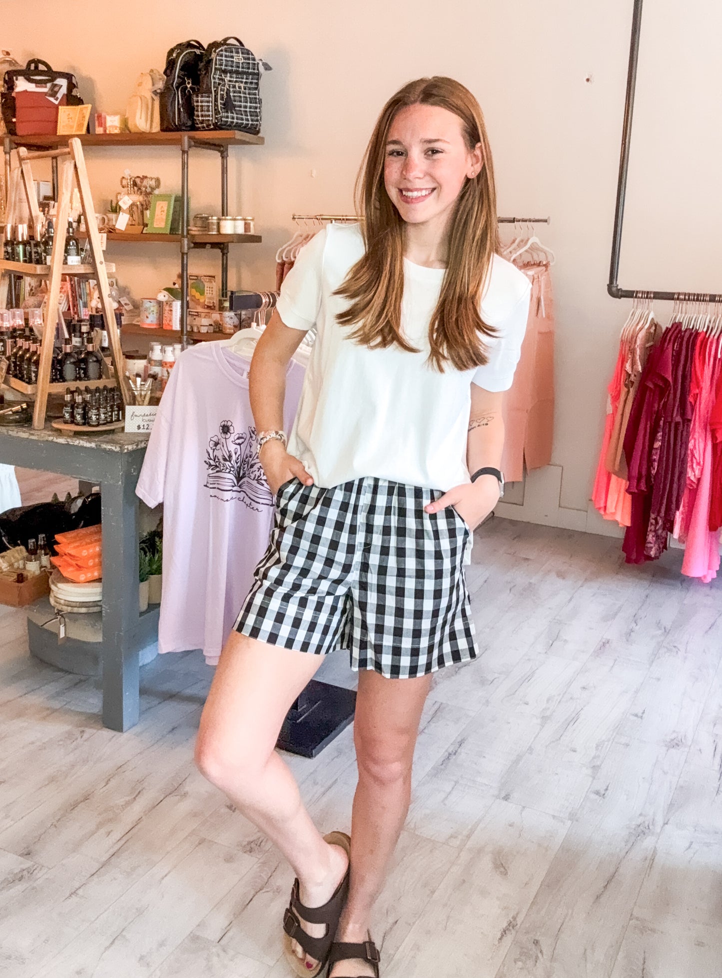 Summer Club Lounge Short in Plaid and Stripes in Black or Navy