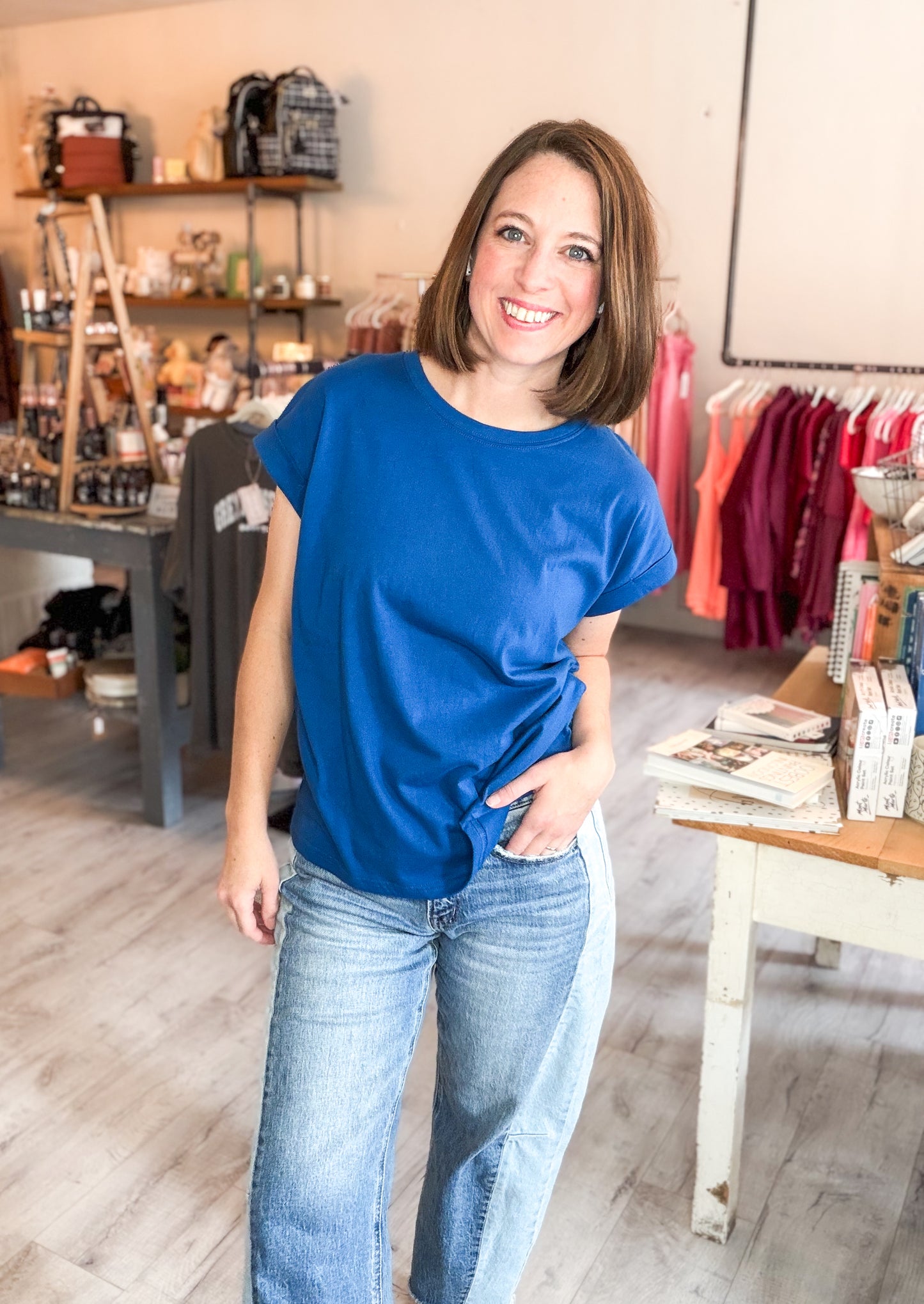 Comfort Cotton Short Sleeve Tee in Classic Blue