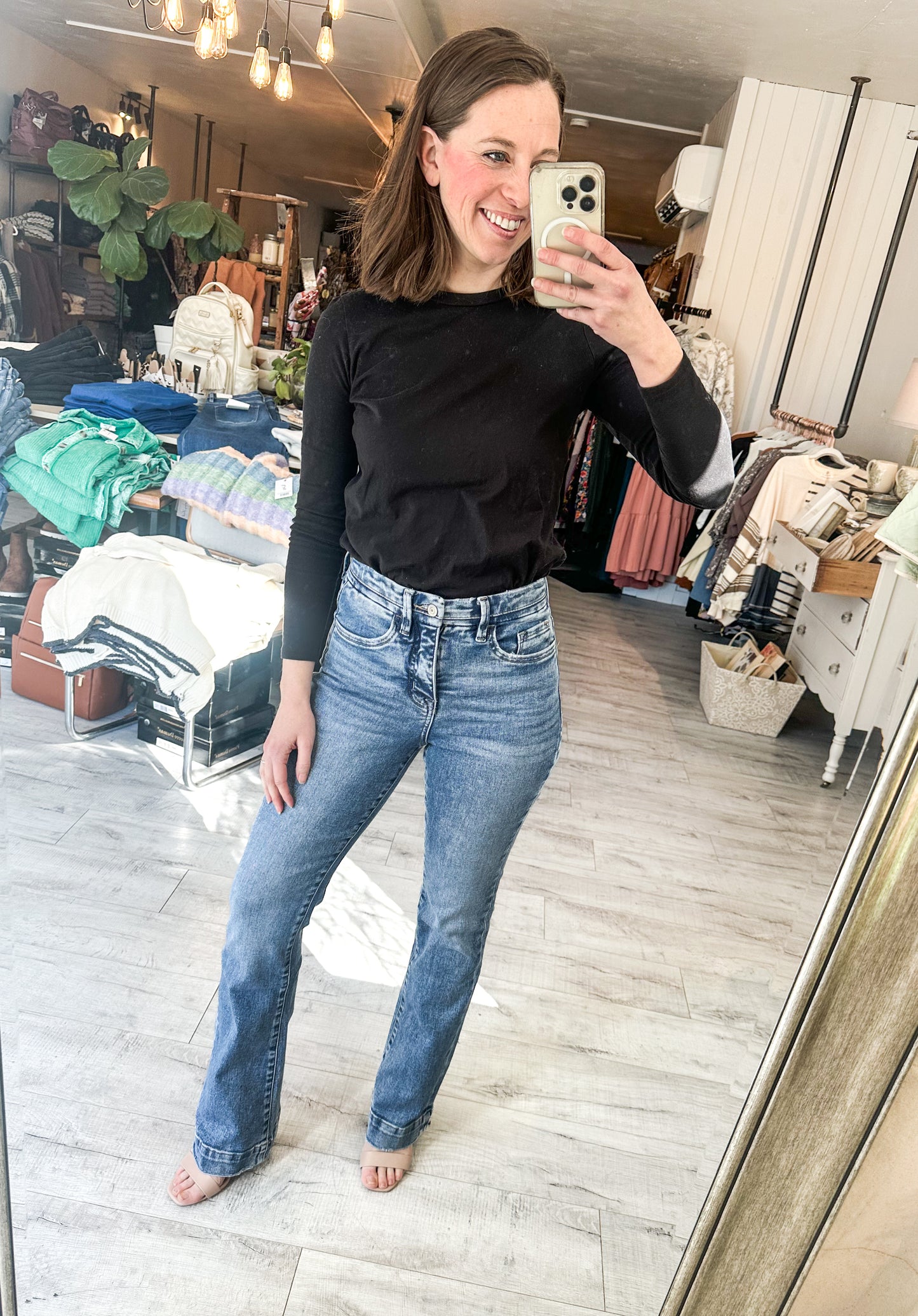 Tummy Control High Rise Bootcut Denim by Lovervet