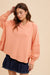 Relaxed Notched Pullover in Apricot