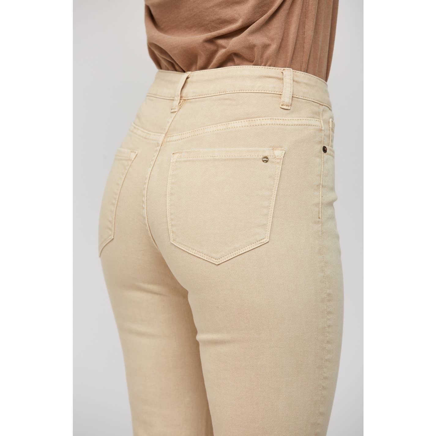 High Rise Vintage Garment Dyed Straight Denim in Light Desert by MICA