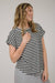 Striped Knit Top in Black and White