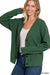 The Day Viscose Sweater Cardigan in Dark Green