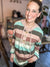 Stripe Pullover in Rust & Pink