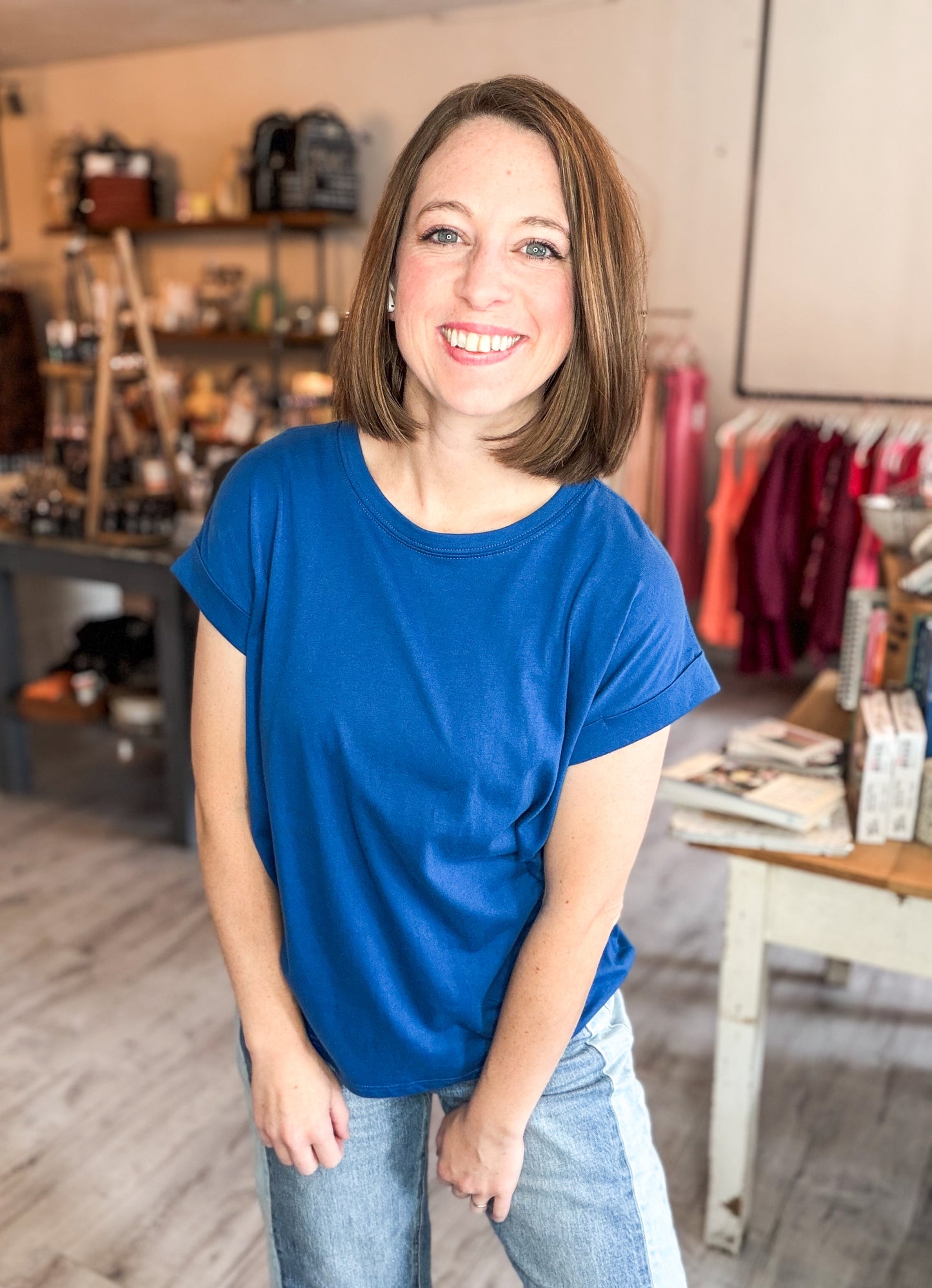 Comfort Cotton Short Sleeve Tee in Classic Blue