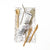 Bamboo Cutlery & Tea Towel Picnic Set - Splatter/Labyrinth