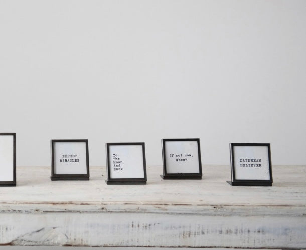 Frame with Easel and Inspirational Saying (4 Styles)