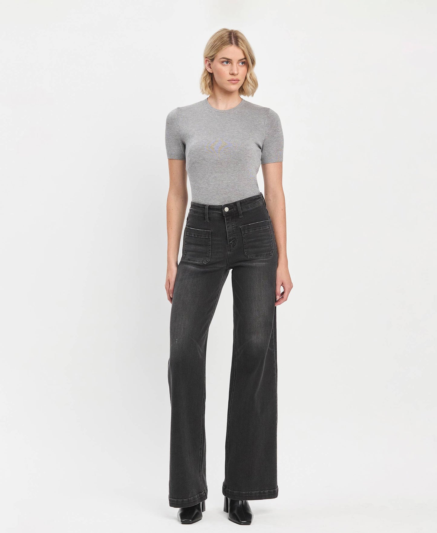 High Rise Wide Leg Trouser by Vervet