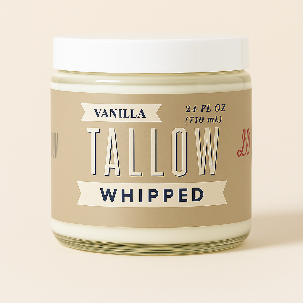 Vanilla Whipped Tallow Moisturizer  | Premium Beef Tallow Skincare | Lady May Tallow