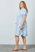 Novelty Texture Woven Tiered Dress in Light Blue