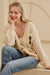 Flower Embroidered Knit Cardigan in Cream