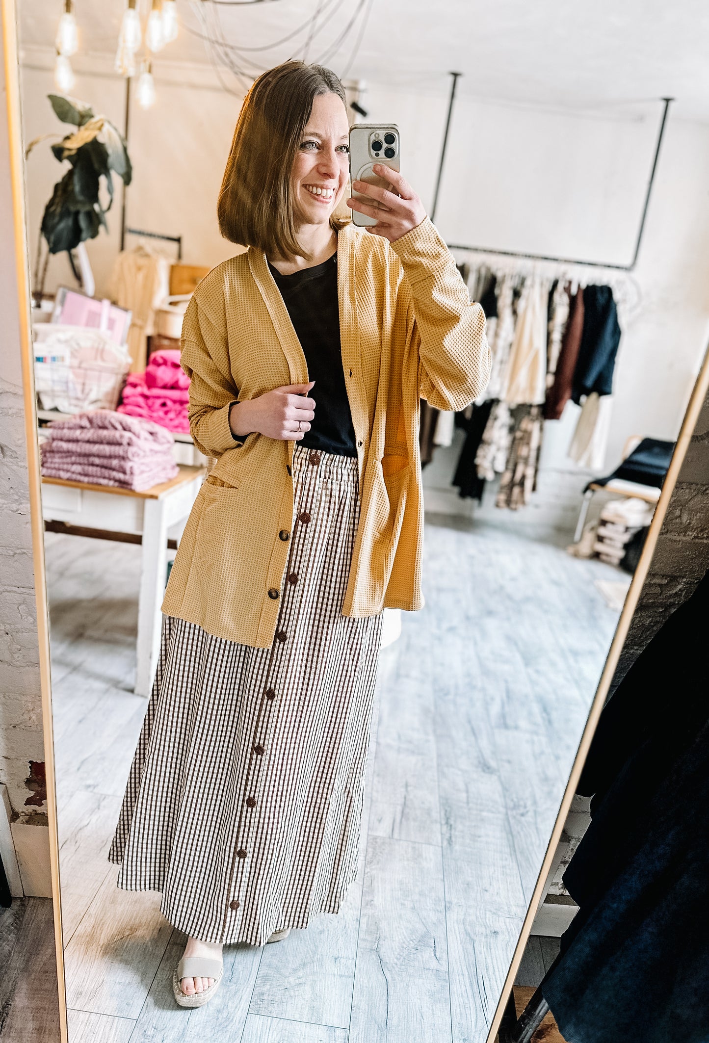 McKenna Gingham Maxi Skirt