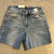 High Waist Vintage Wash Shorts