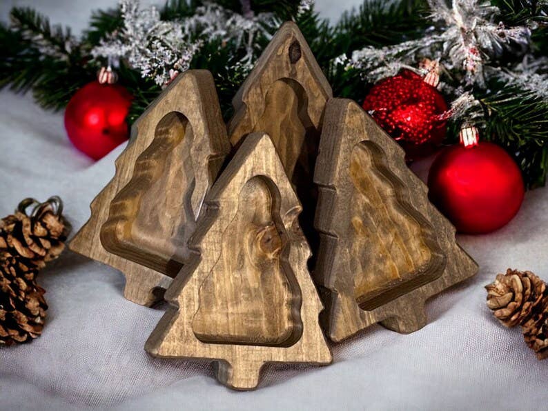 Hand Crafted Wooded Mini Tree Bowls