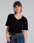 Your Favorite Short Sleeve V-Neck Basic Tee in Black