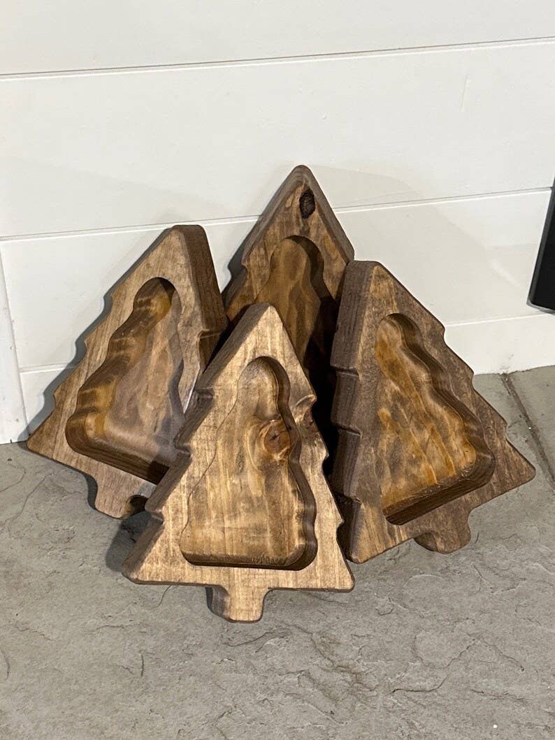 Hand Crafted Wooded Mini Tree Bowls