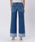 High Rise Cuffed Wide Leg Jeans in Light Wash