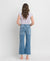 High Rise Crop Slim Wide Leg Denim by Lovervet