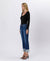 High Rise Cuffed Slim Straight Denim by Lovervet