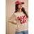 GAMEDAY THEME STITCH DETAIL PUFF SLEEVES KNIT TOP