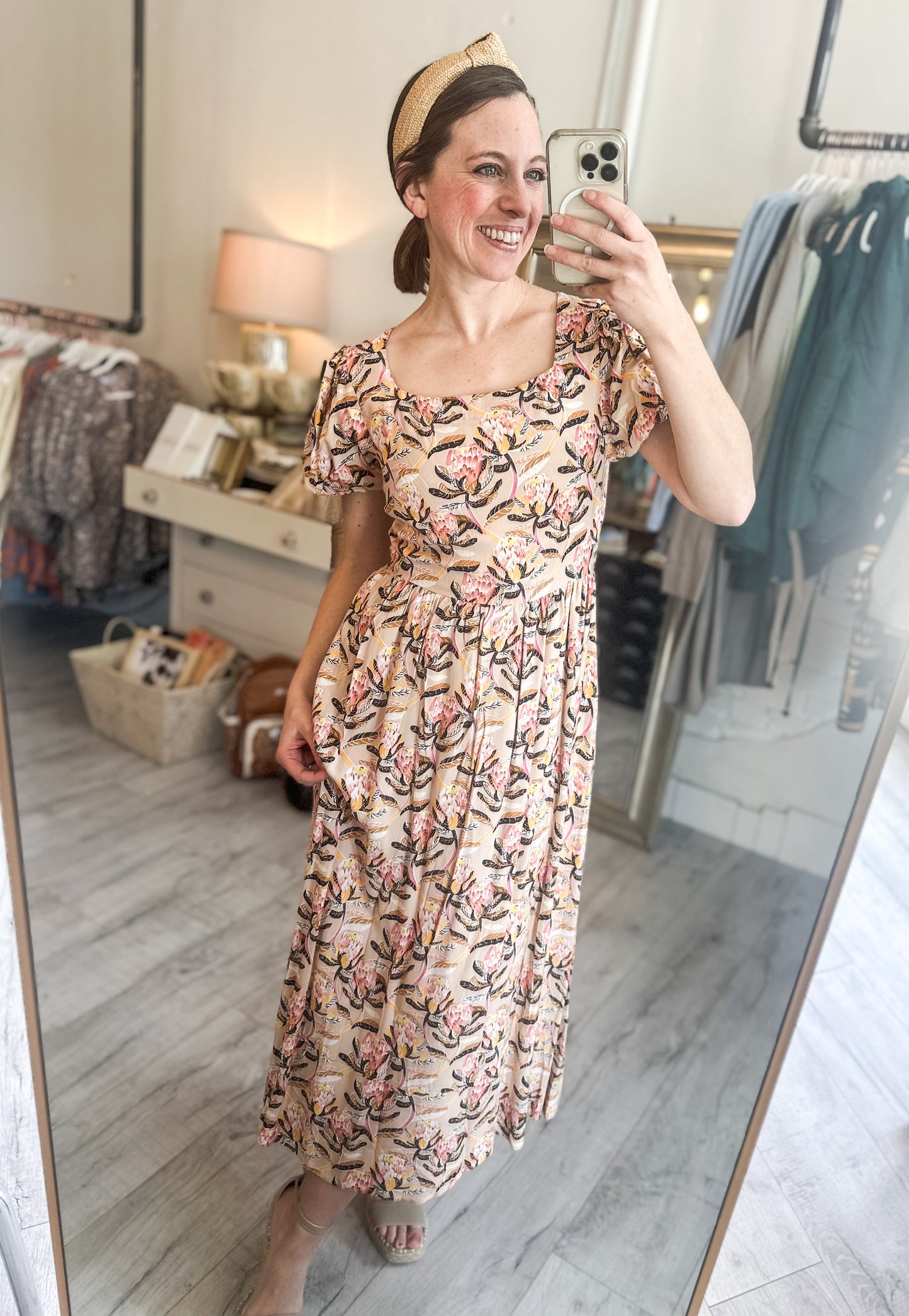 Clara Puffed Sleeve Maxi Dress
