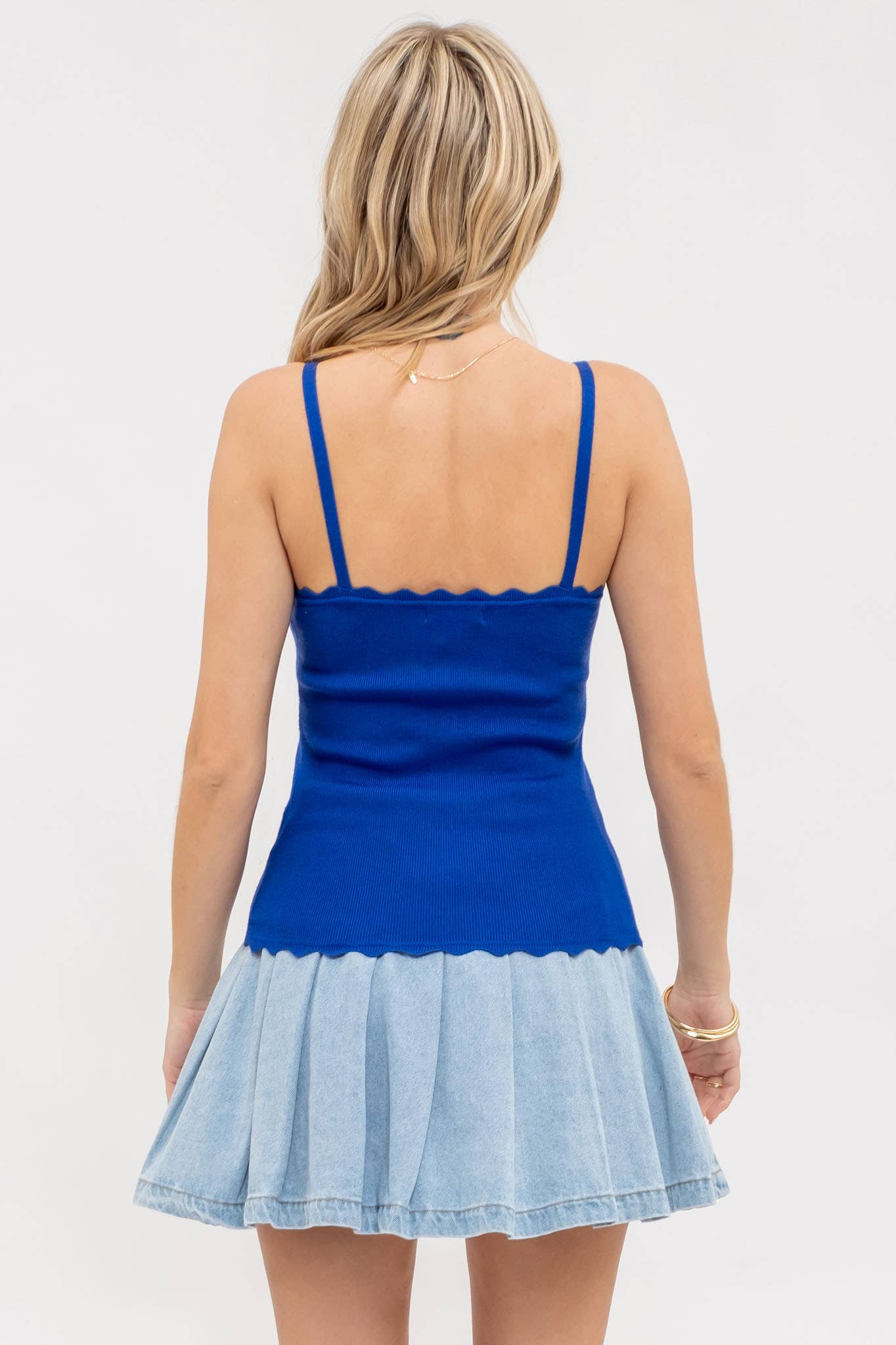 Scalloped Cami in Royal Blue