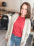 Open Front Sweater Cardigan in Heather Mocha