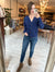 The Day Viscose Sweater Cardigan in Navy