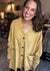 Two-Tone Charm Cardigan in Marigold and Magenta