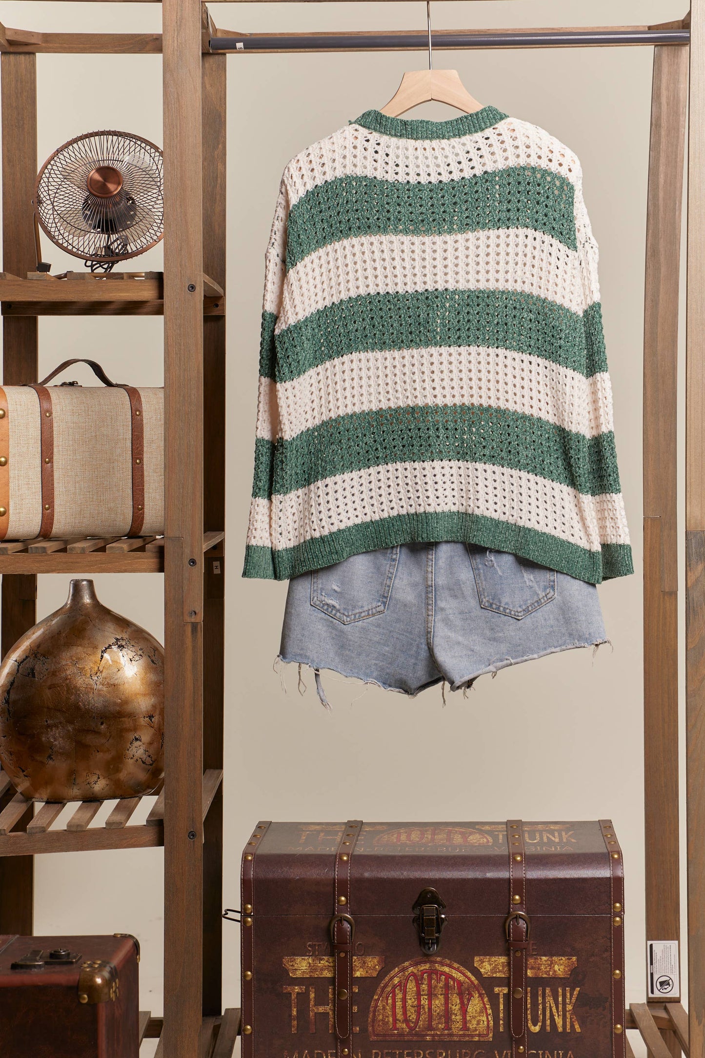 Color Block Sweater in Green