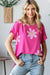 Floral & Fuchsia Knit Top