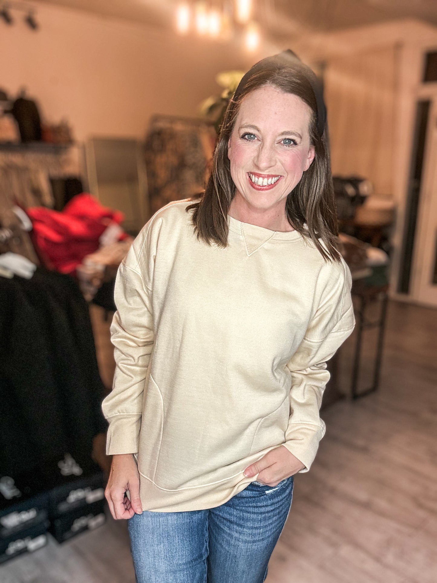 Oversized Casual Comfy Solid Knit Top