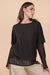 Oversized Casual Knit Top W/ Lace in Olive or Black