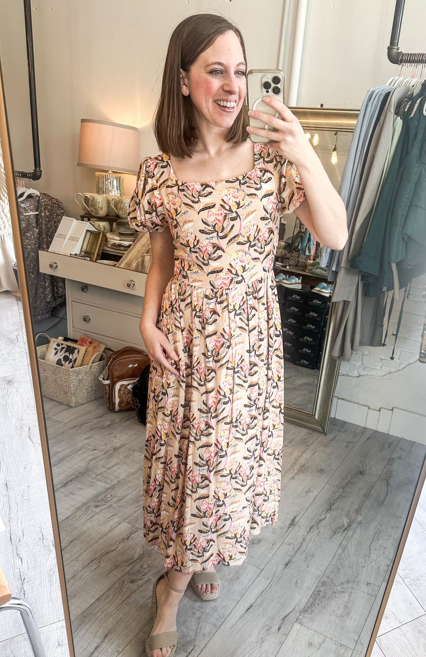 Clara Puffed Sleeve Maxi Dress