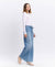 High Rise Elastic Tie Waistband Wide Denim by Flying Monkey