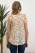 Floral Paradise Ruffle Trim Tank Blouse in Ivory