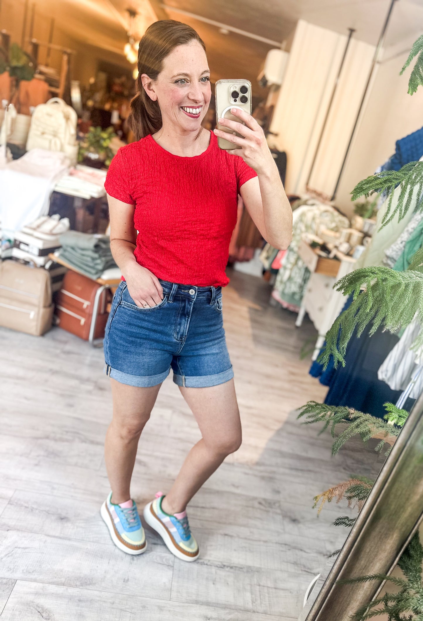 Super High Rise Rolled Cuff Hem Shorts by Lovervet