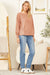 Round Neck Tunic Top in Fainted Rust