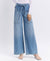 High Rise Elastic Tie Waistband Wide Denim by Flying Monkey