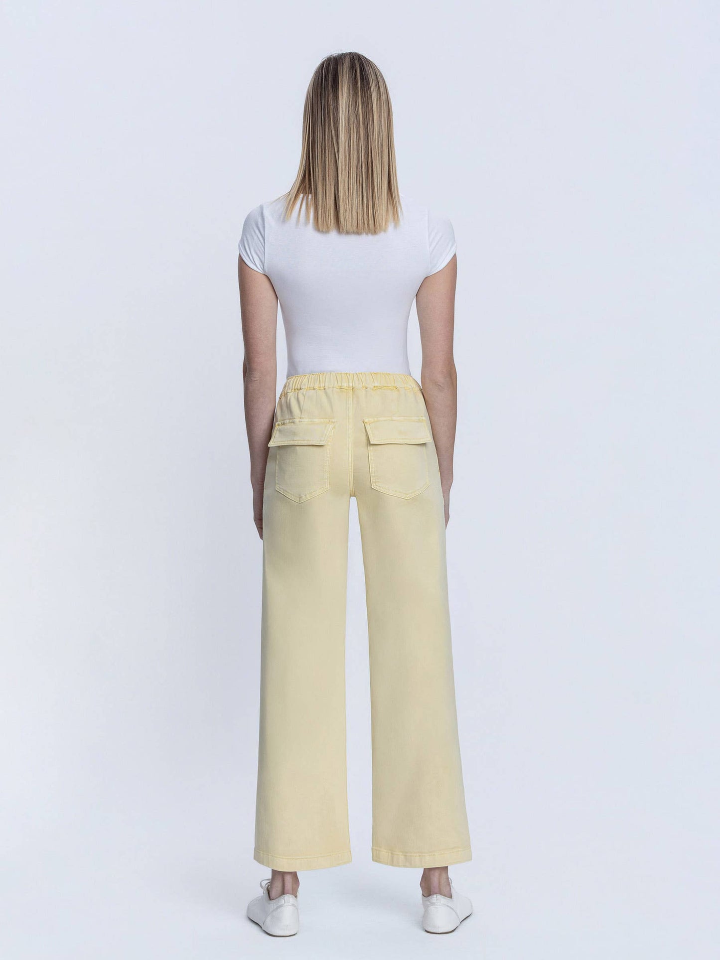 High Rise Wide Denim in Sundress Yellow by Lovervet