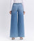 High Rise Elastic Tie Waistband Wide Denim by Flying Monkey
