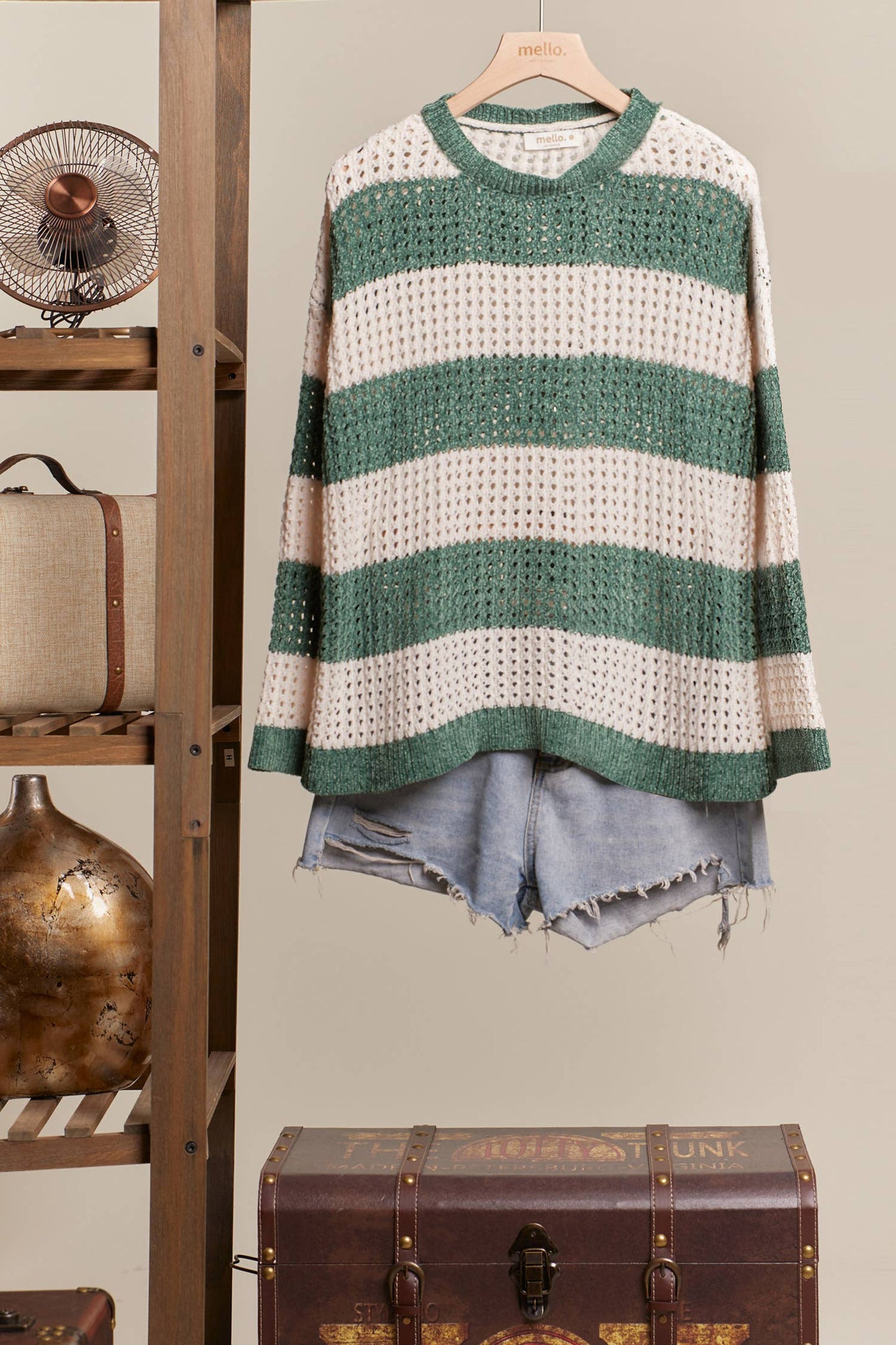 Color Block Sweater in Green
